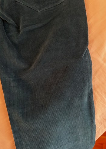 Mavi marka fitilli kadife Pantolon - Görsel 3