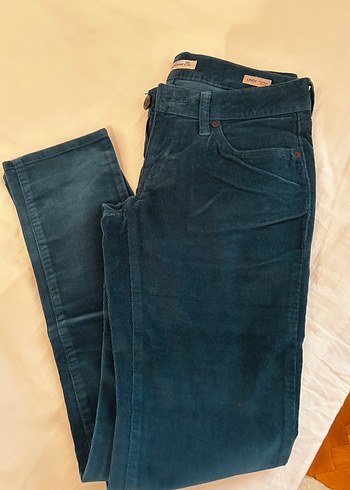 Mavi marka fitilli kadife Pantolon - Görsel 2