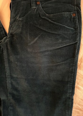 Mavi marka fitilli kadife Pantolon - Görsel 4