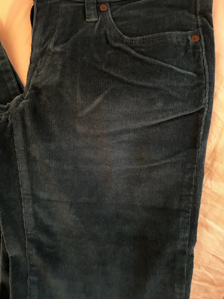 Mavi marka fitilli kadife Pantolon - Görsel 4