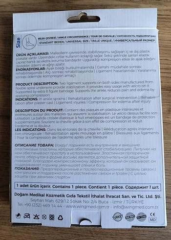 W606 Ligament Destekli Ayak Bilekliği +8 Bandajı - Görsel 2