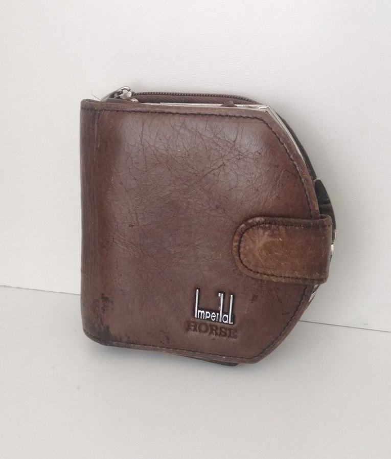 Kahverengi Vintage Biker Erkek Cüzdanı - Görsel 2