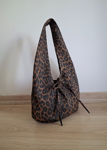 Pull and Bear Kahverengi Leopar Desenli Kadın Çanta#handbag