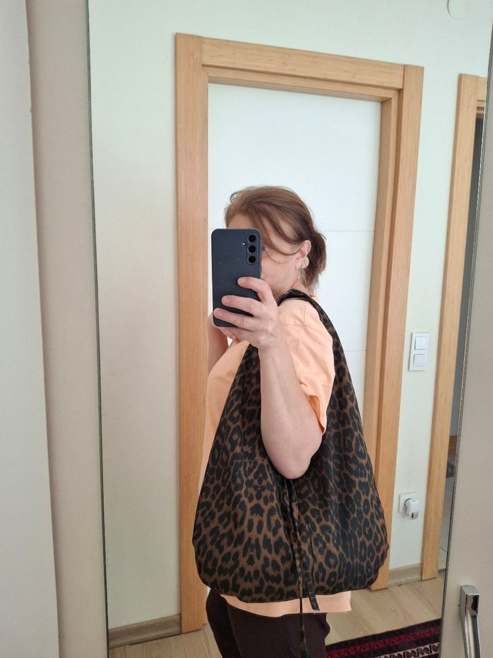 Leopar Desenli Kahverengi Kadın Çanta - Görsel 3