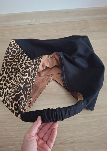 Leopar Desenli Origami Kadın Çanta - Görsel 7