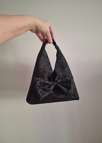 Fiyonk Detaylı Siyah Gotik Kadın Çanta - Görsel 2