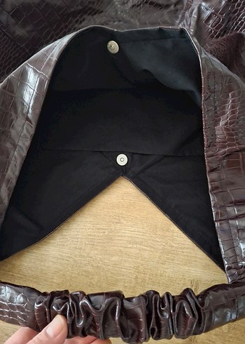 Mürdüm Deri Üçgen Çanta #elemeği - Görsel 7