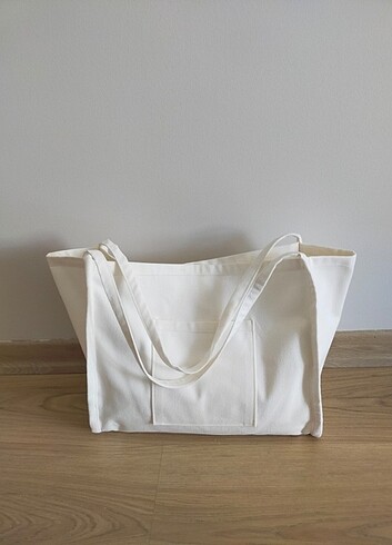 Pull and Bear Ekru Tote Çanta#elemegi