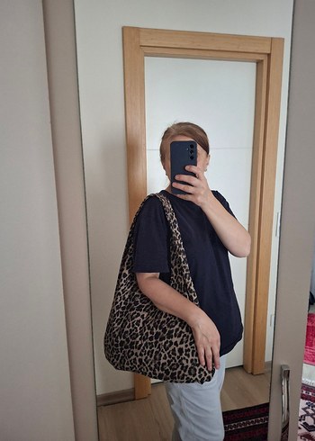 Beden kahverengi Renk Leopar Desenli Kadın Çanta#handbag