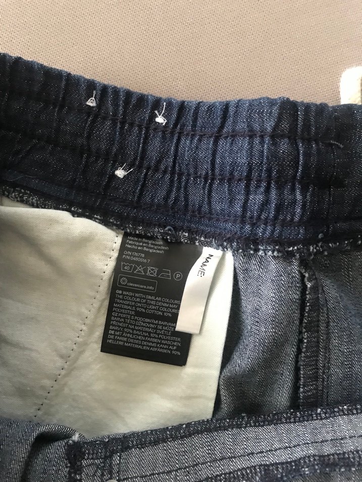H&M marka Lacivert erkek çocuk Midi Denim şort - Görsel 2