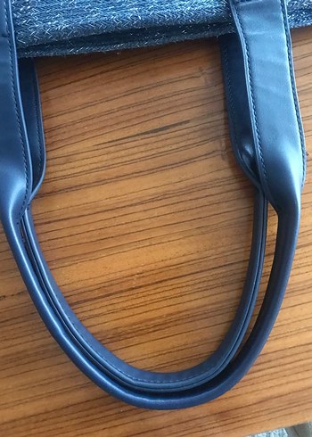 Lacivert Marks and Sepencer gerçek deri Örgü Kadın Çanta - Görsel 2