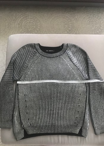 Gri gümüş kadın kazak - Görsel 6