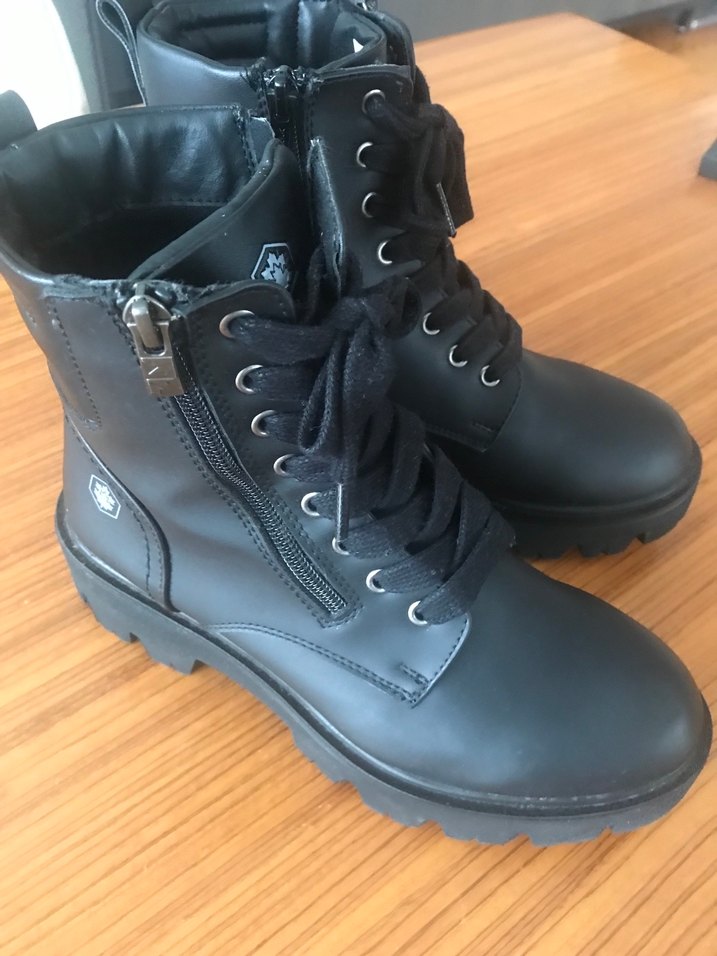 Siyah Bağcıklı deri orijinal Lumberjack bot - Görsel 4