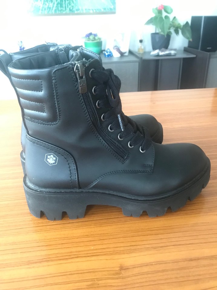 Siyah Bağcıklı deri orijinal Lumberjack bot - Görsel 5