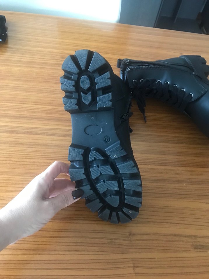 Siyah Bağcıklı deri orijinal Lumberjack bot - Görsel 2