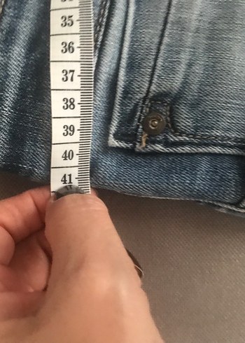 Erkek mavijeans mavi Denim Regular Fit Midi Kot Pantolon - Görsel 6