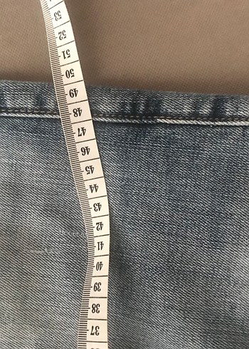 Erkek mavijeans mavi Denim Regular Fit Midi Kot Pantolon - Görsel 7
