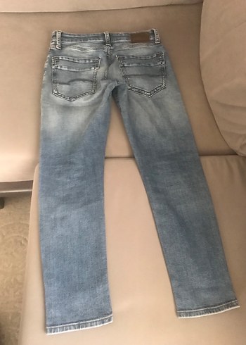 Erkek mavijeans mavi Denim Regular Fit Midi Kot Pantolon - Görsel 3