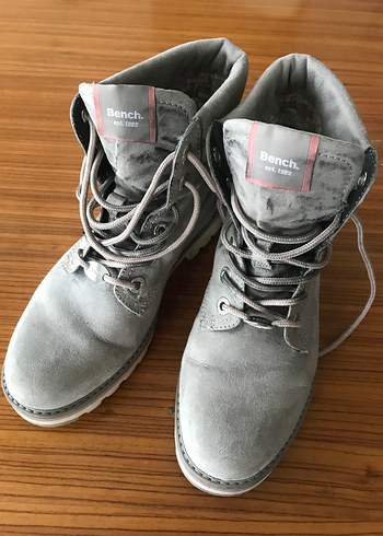 BENCH marka Gri Süet Bağcıklı Kadın Bot - Görsel 7