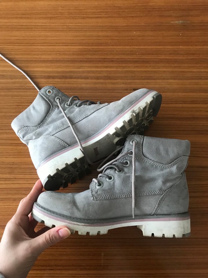 BENCH marka Gri Süet Bağcıklı Kadın Bot - Görsel 2