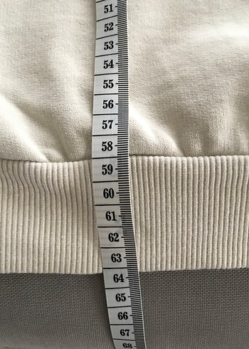 Bej  S beden Baskılı Sweatshirt - Görsel 4