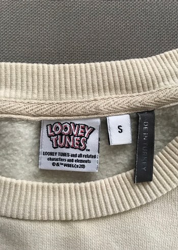 Bej  S beden Baskılı Sweatshirt - Görsel 3