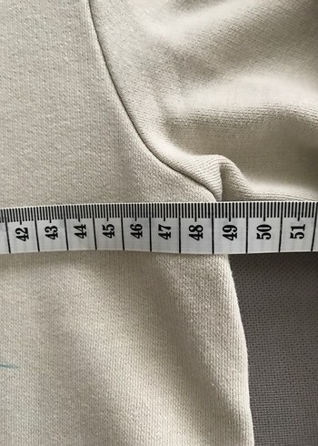 Bej  S beden Baskılı Sweatshirt - Görsel 5