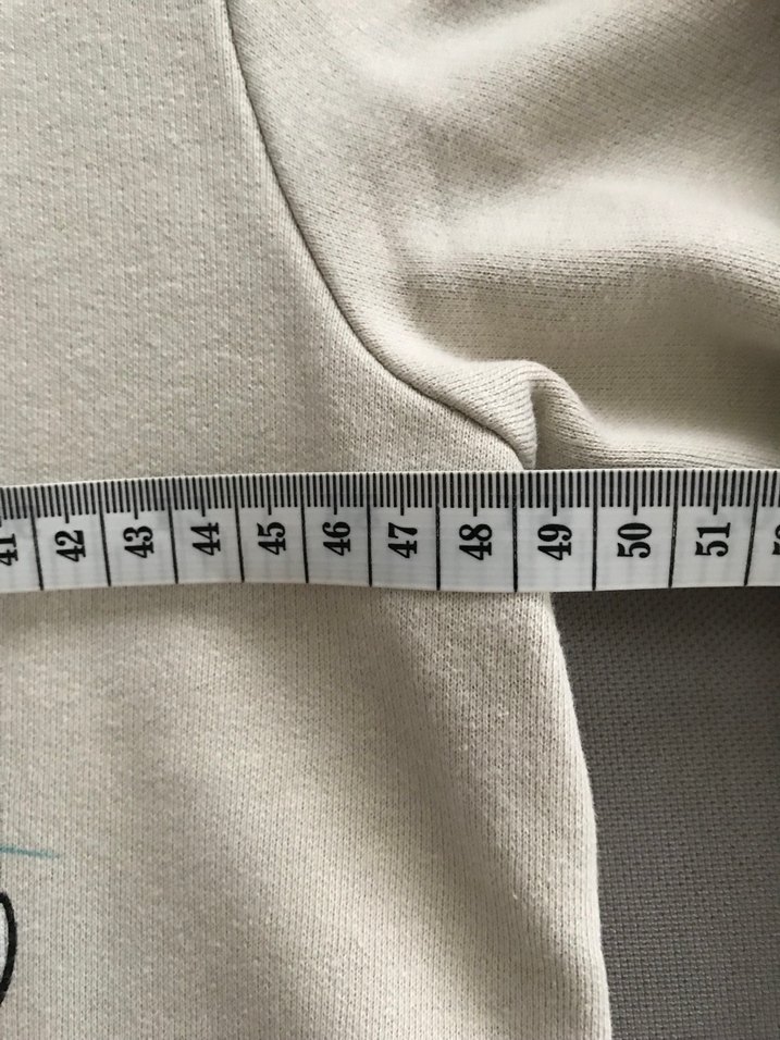 Bej  S beden Baskılı Sweatshirt - Görsel 5