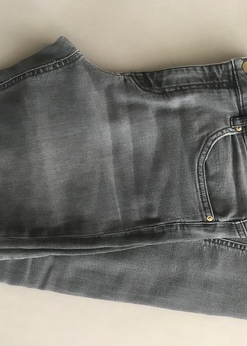 H&M Jean Gri Kadın Denim Pantolon - Görsel 2