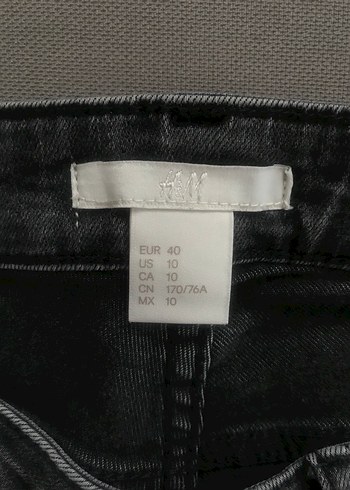 H&M Jean Gri Kadın Denim Pantolon - Görsel 7