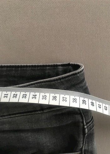 H&M Jean Gri Kadın Denim Pantolon - Görsel 6