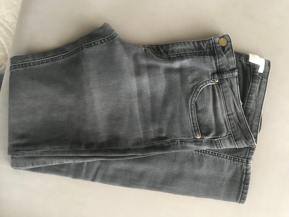 H&M Jean Gri Kadın Denim Pantolon - Görsel 2