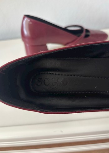Diğer Bordo Tokalı Kadın Topuklu Klasik Ayakkabı