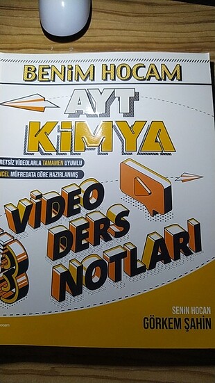 BENİM HOCAM AYT KİMYA VİDEO DERS NOTLARI 
