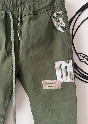 Haki renk pantalon - Görsel 3