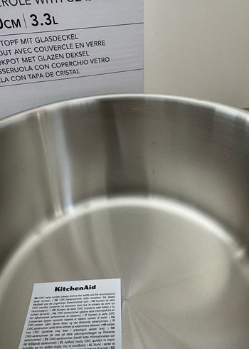 KitchenAid 20 cm Cam Kapaklı Tencere - Görsel 5