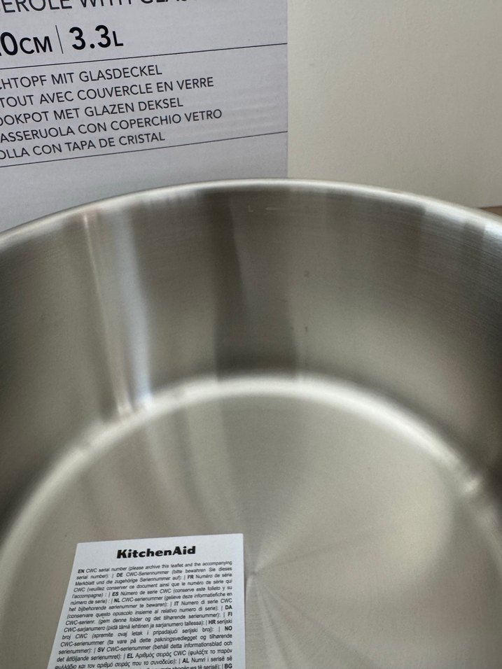 KitchenAid 20 cm Cam Kapaklı Tencere - Görsel 5