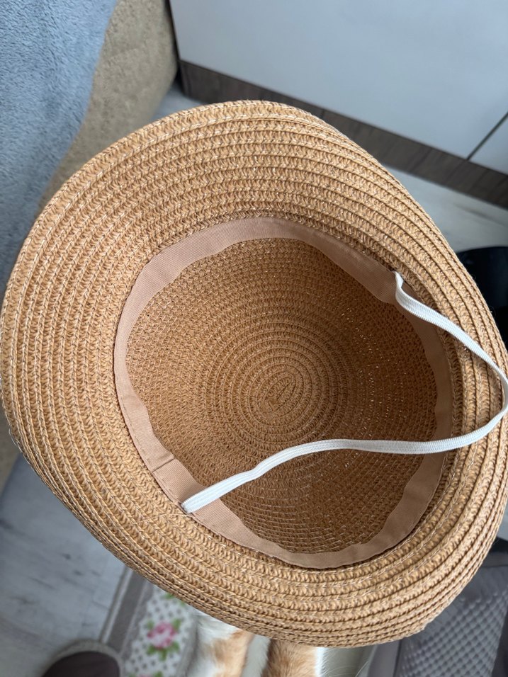 Çiçek Detaylı Bej Bohem Çocuk Şapkası - Görsel 5