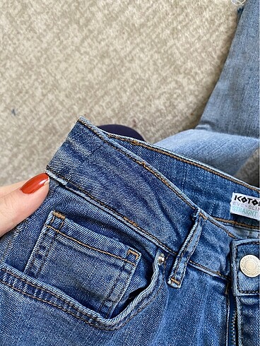 36 Beden mavi Renk Koton Straight Jean