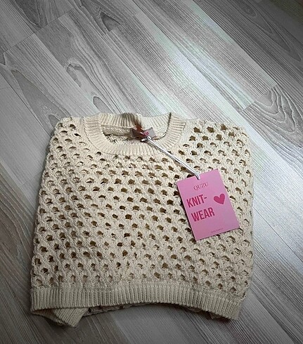 Quzu Ajur detaylı crop triko
