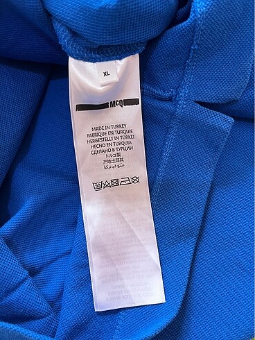 xl Beden lacivert Renk Alexander mcqueen polo yaka tişört