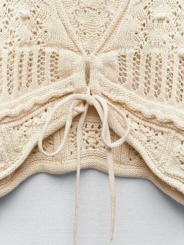 Zara bağcıklı bluz - Görsel 2