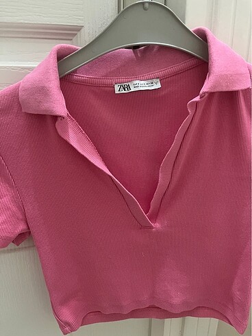 Zara Zara pembe kısa kollu crop