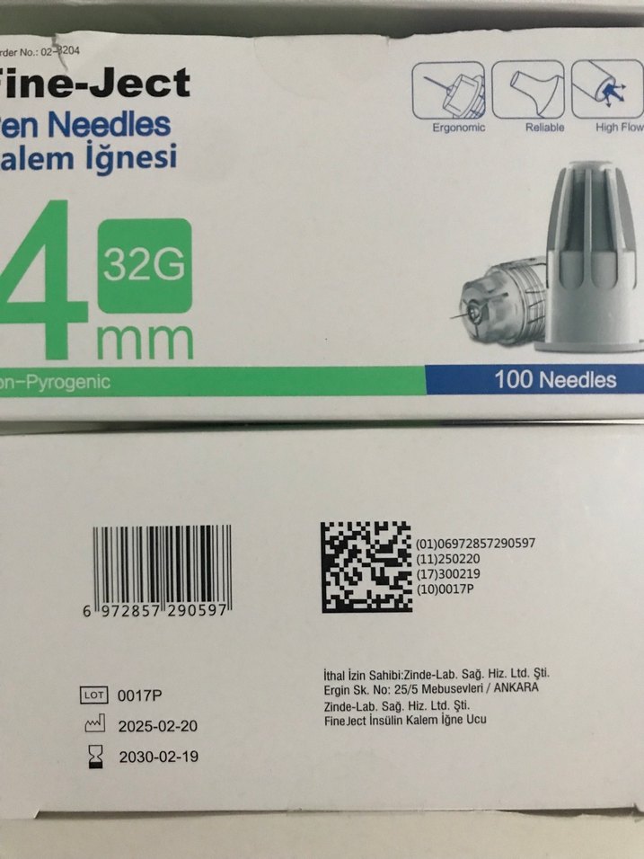 Fine-Ject 32G 4mm Kalem İğnesi 100'lü - Görsel 2