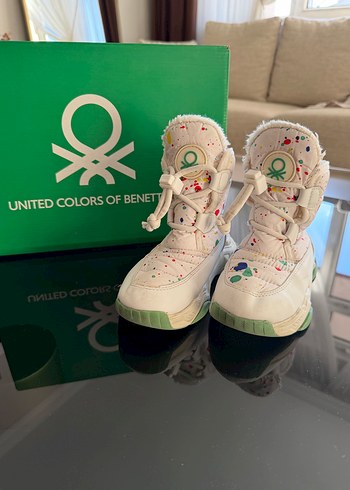 Benetton Renkli Detayli Ekru Cocuk Botu