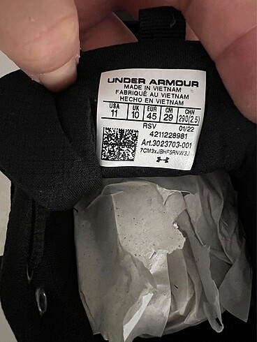 45 Beden Under armour spor ayakkabı
