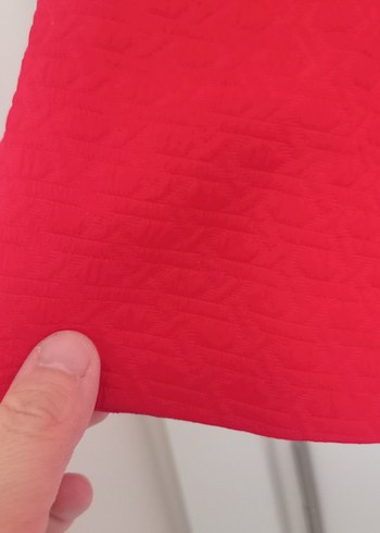 Düğmeli Kırmızı ekol ceket - Görsel 2