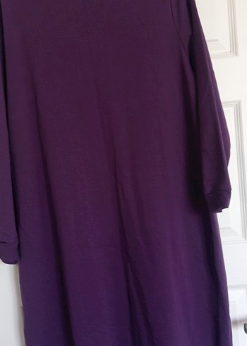 Uzun Mor Düğmeli Kadın Tunik - Görsel 3