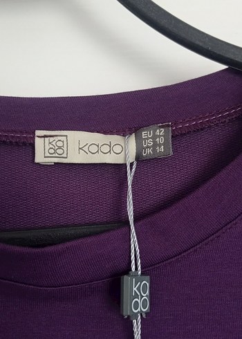 Uzun Mor Düğmeli Kadın Tunik - Görsel 5