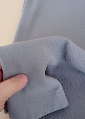 Kadın gri ayrobin kumaş pantolon - Görsel 3